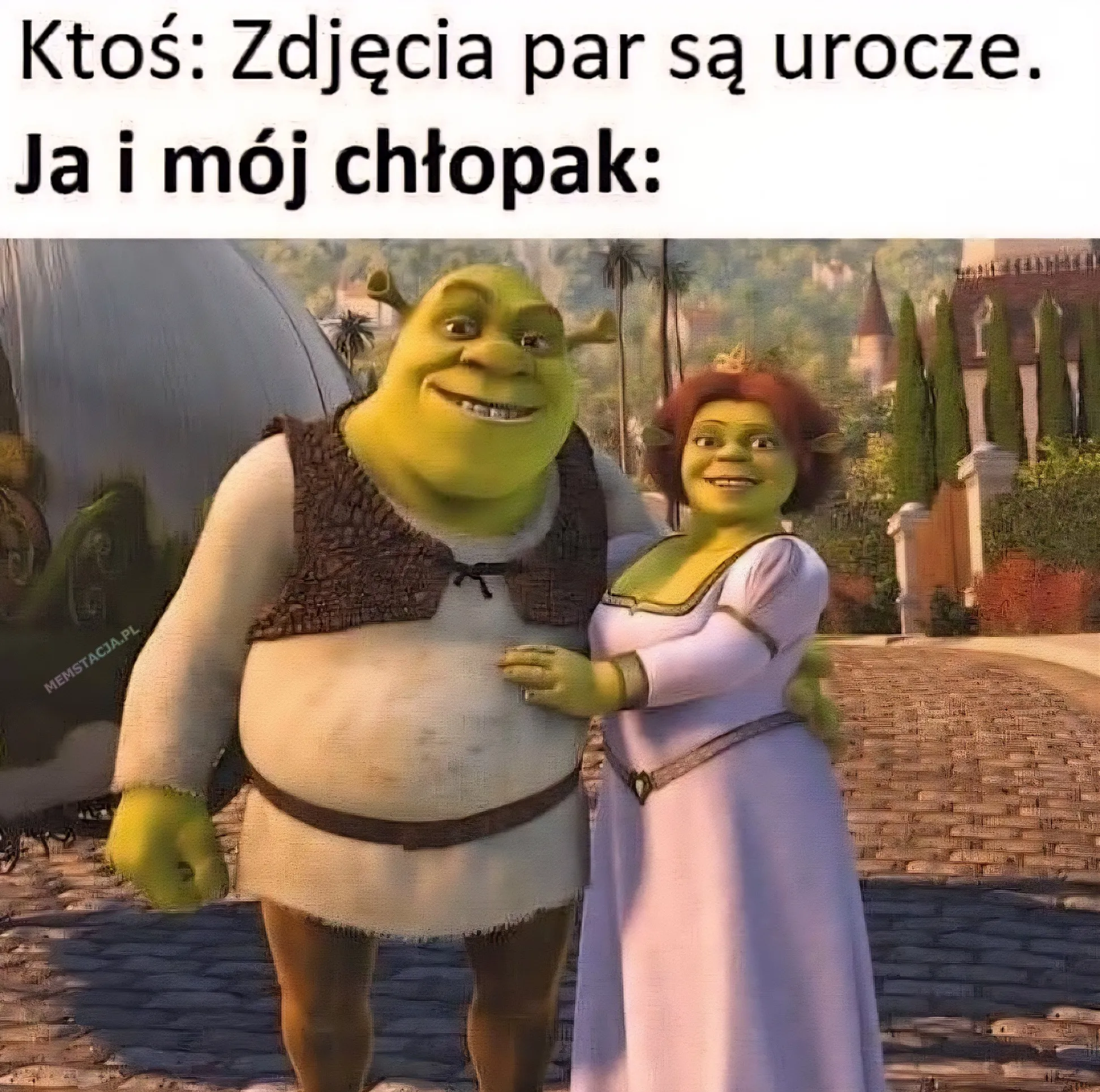 Ktoś: Zdjęcia par sa urocze. Ja mój chtopak: Zdjęcie Fiony i Shreka