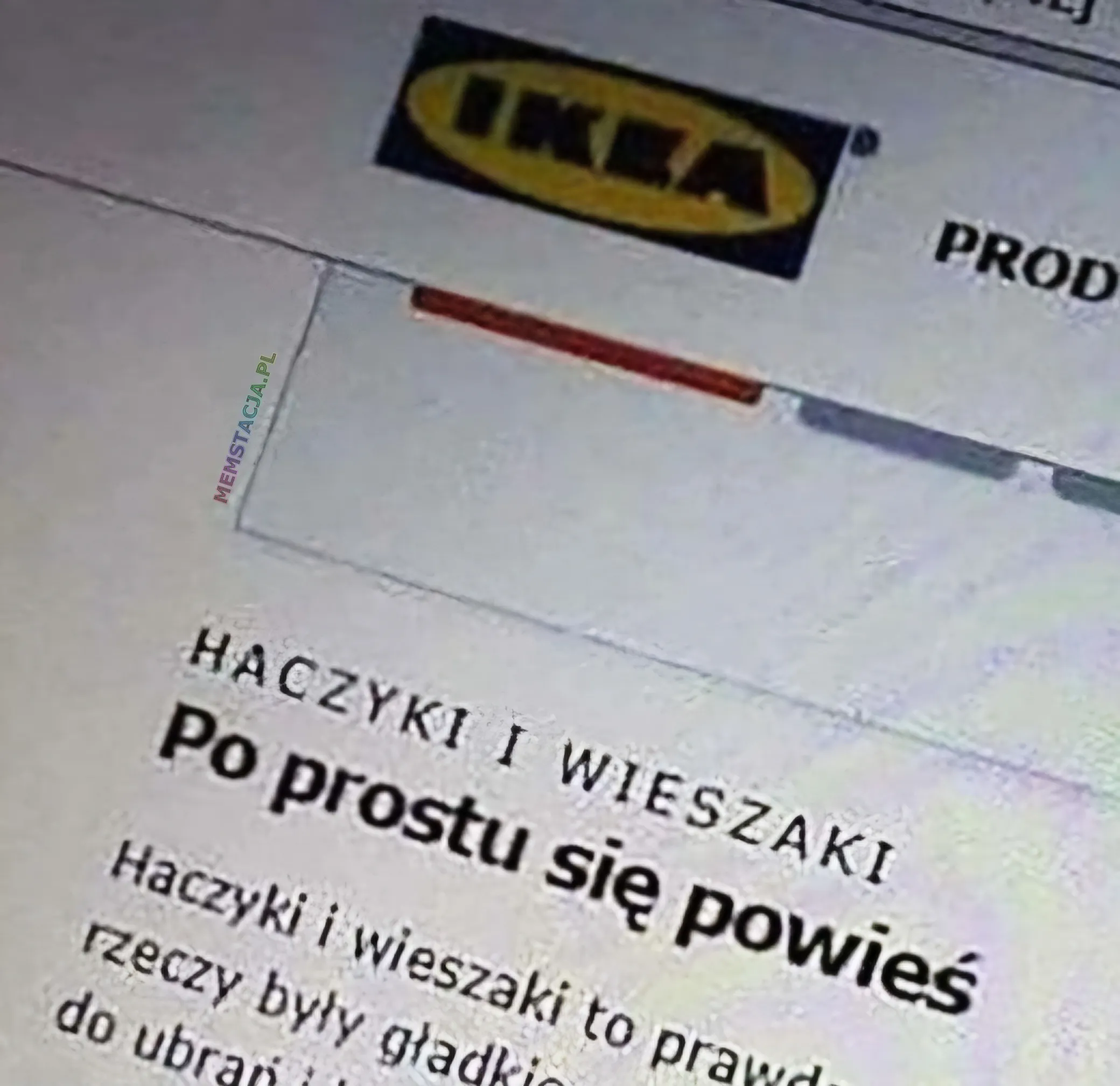 Screenshot ze strony internetowej: "Haczyki i wieszaki. Po prostu się powieś"