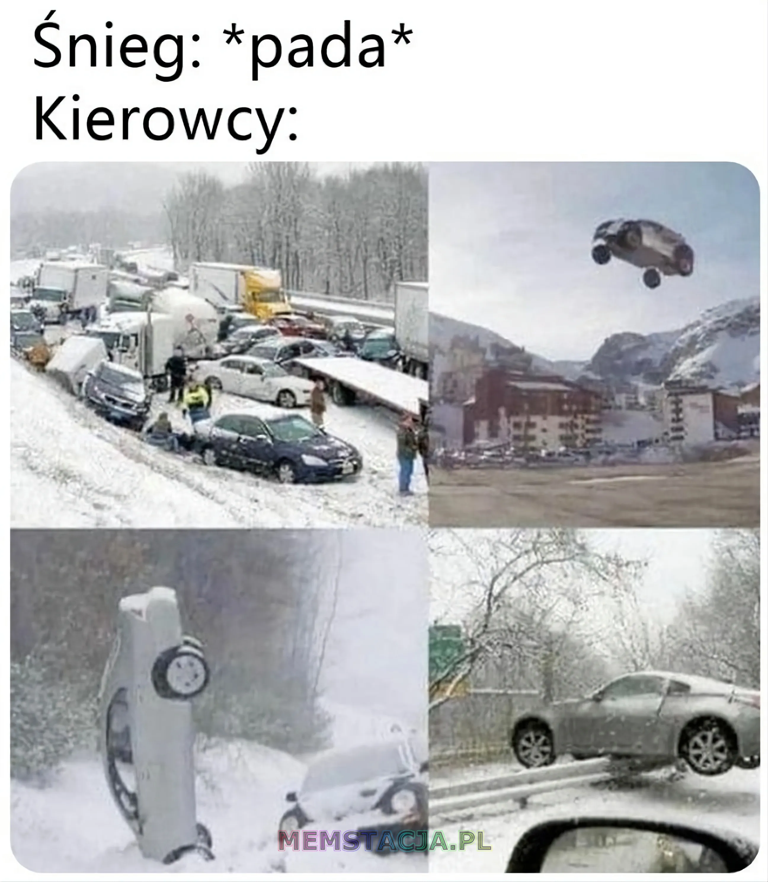 Śnieg vs. kierowcy 😅